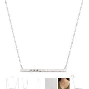 Silpada Dotted Line Bar Necklace